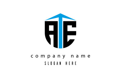 AE shield creative latter logo vector
