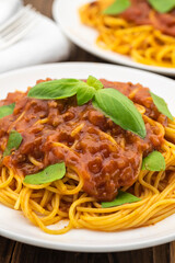 ミートソースパスタ