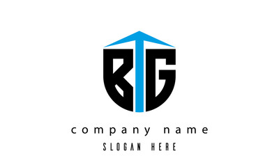 BG shield creative latter logo vector