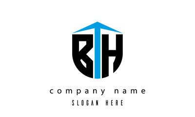 BH shield creative latter logo vector