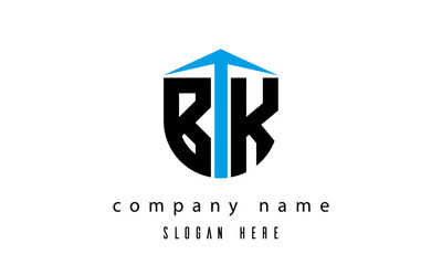 BK shield creative latter logo vector