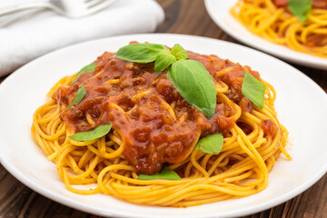 ミートソースパスタ