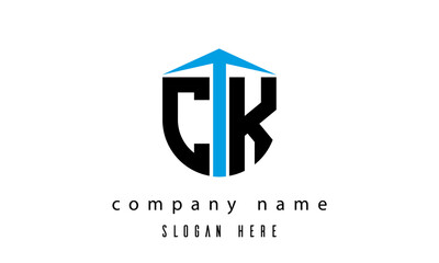 CK shield creative latter logo vector