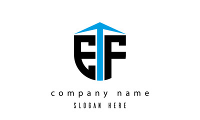 EF shield creative latter logo vector