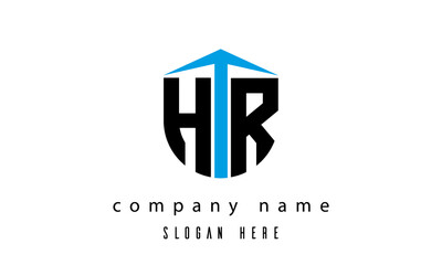 HR shield creative latter logo vector