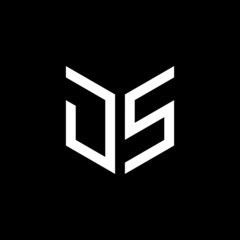 LETTER JS GEOMETRY SHIELD LOGO