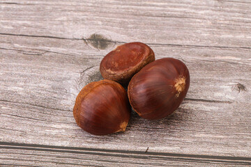 Organic natural sweet Chestnut heap