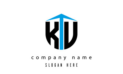 KU shield creative latter logo vector