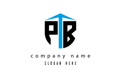 PB shield creative latter logo vector