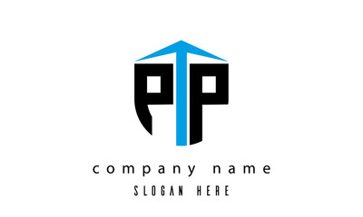 Obraz premium PP shield creative latter logo vector