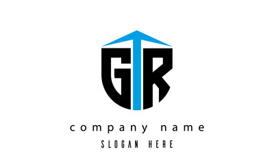 GR shield creative latter logo vector