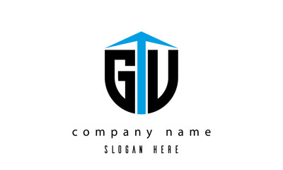 GU shield creative latter logo vector