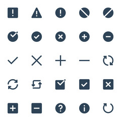 Glyph icons for ui ux.