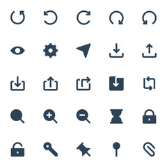 Glyph icons for ui ux.
