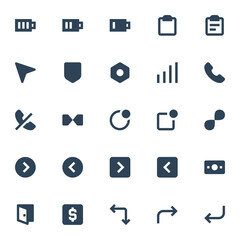 Glyph icons for ui ux.