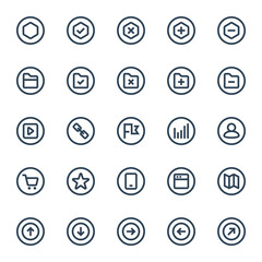 Outline icons for ui ux.