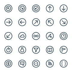 Outline icons for ui ux.