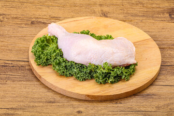 Raw chicken leg for cooking