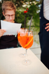 woman drinking cocktail