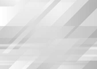 Abstract grey white hi-tech geometric minimal background. Vector design