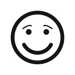 Smile icon vector. Face emoticon sign