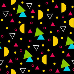 Abstract colorful seamless pattern. Geometric background. Mockup. Vector.