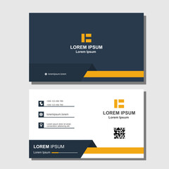 Confident vibrance: Blue and yellow modern business card design