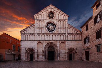 Fototapeta premium St.Donatus church on the Roma Forum in Zadar. Croatia.
