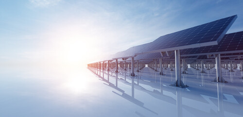 Solar photovoltaic panels array system