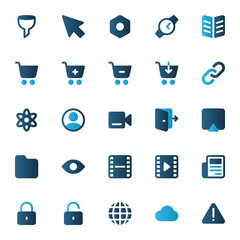 Gradient color icons for web & mobile.