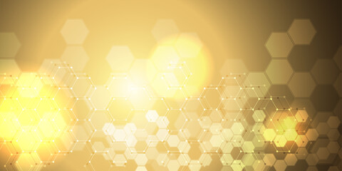 futuristic hexagonal technology concept background
