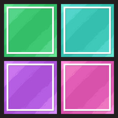 pastel square frame set