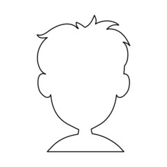 boy head outline illustration