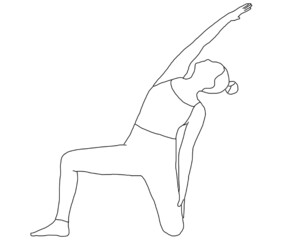 yoga, viparita virabhadrasana, reversed warrior modification. 