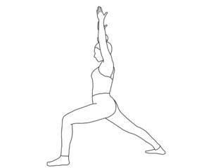yoga, virabhadrasana 1, warrior 1