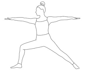 yoga, virabhadrasana 2, warrior 2