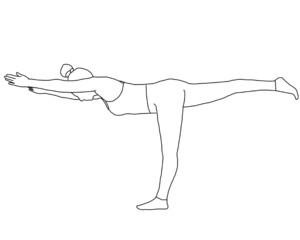 yoga, virabhadrasana 3, warrior 3
