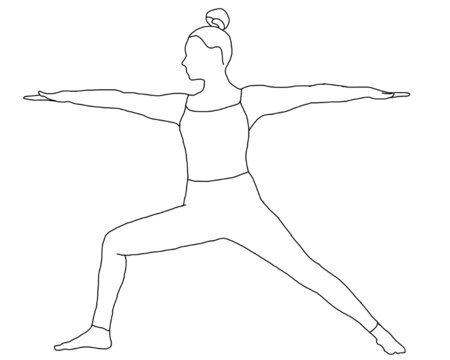 yoga, virabhadrasana 2, warrior 2