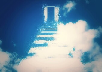 天国へと続く階段のイラスト