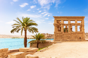 Trajan's Kiosk of the Philae Temple by the Nile, Aswan, Egypt