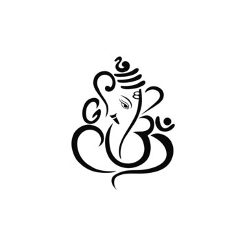 Hindu lord ganesha ornate sketch drawing tattoo Vector Image-saigonsouth.com.vn