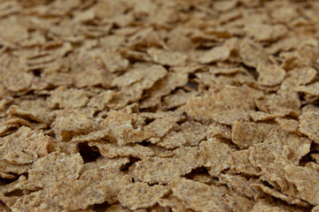 corn flakes background close up, healthy breakfast concept