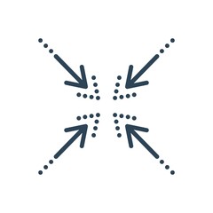 Color illustration icon for collapse