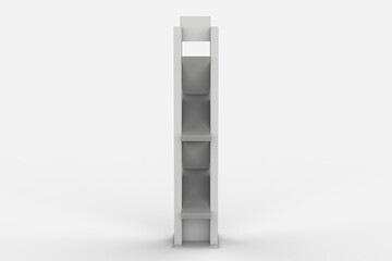Display stand, retail display stand for product , display stands isolated on white background. 3d illustration