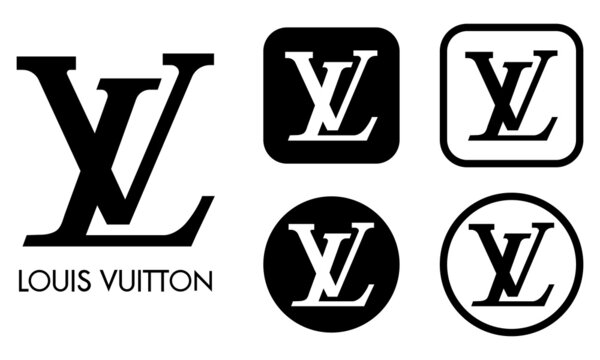Louis Vuitton Logo Brand With Name Black Symbol Design Clothes Fashion  Vector Illustration 23871097 Vector Art at Vecteezy