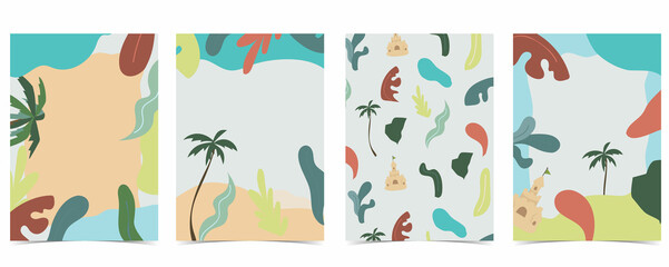 Beach postcard with sun,sea and sky in the daytime