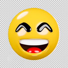  emoji or emoticon with transparent background,clipping path.