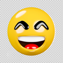 Naklejka premium emoji or emoticon with transparent background,clipping path.