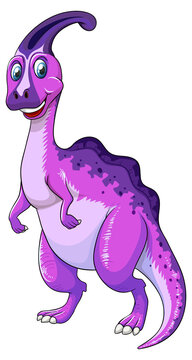 A Parasaurus dinosaur cartoon character