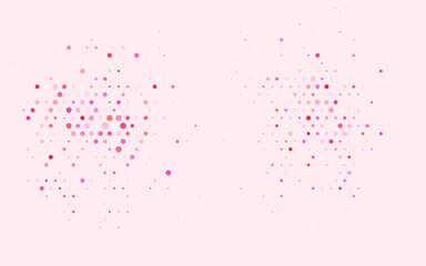 Light Pink vector Blurred decorative design in abstract style with bubbles.